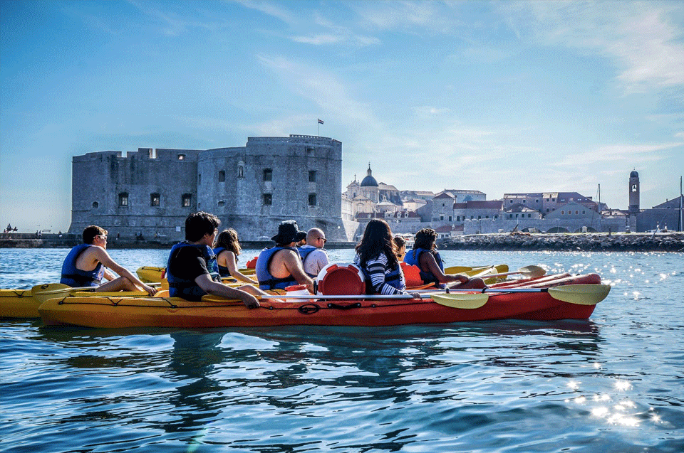 Sea Kayaking around Dubrovnik provides a breathtaking perspective of the city 