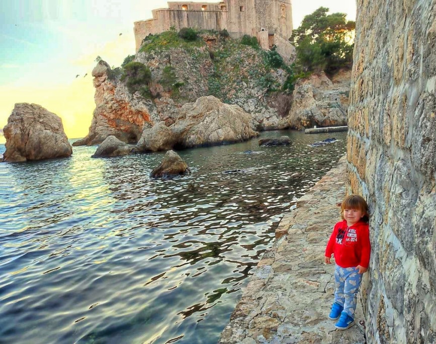 Wandering the streets of Dubrovnik with a toddler