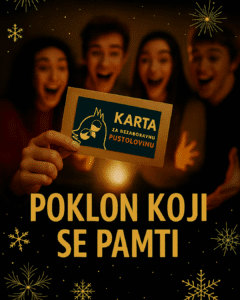 Mladi ljudi su oduseveljeni poklon bonom koji su dobili - 1 sat avanture u escape roomu za poklon koji se pamti