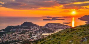 Sunset view from Srđ hike—free viewpoint in Dubrovnik