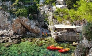 Šulić Beach below Fort Lovrijenac—free swimming spot in Dubrovnik